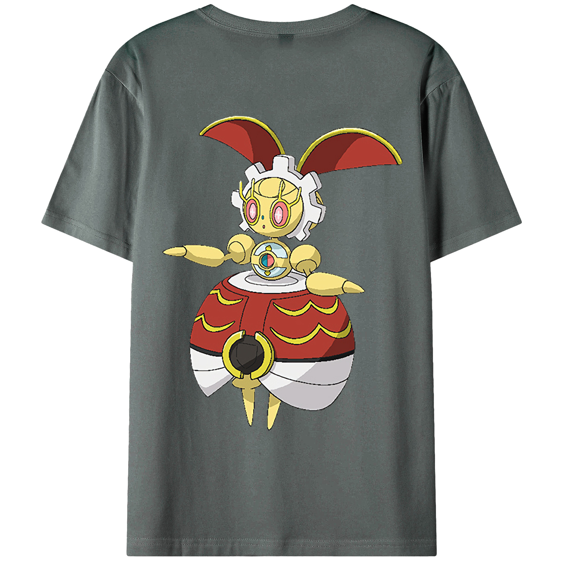 （画像用） ポケットモンスター Pokémon 綿100％ メンズ半袖Tシャツ（バックプリント） 通気性